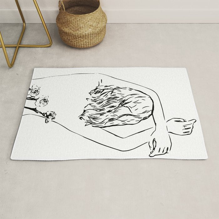 Oblivious #drawing #illustration Rug Gallery Image 1