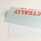 Actually Life is Beautiful and I Have Time typography print in pastel green and red Wrapping Paper Gallery Image 2