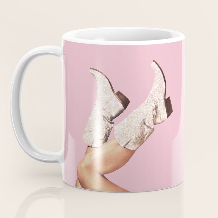 These Boots - Glitter Pink Landscape Coffee Mug Gallery Image 3