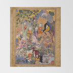 Alexander asking a dervish for knowledge that will enable him to win a battle Antique Islamic Art  Throw Blanket Gallery Image 2