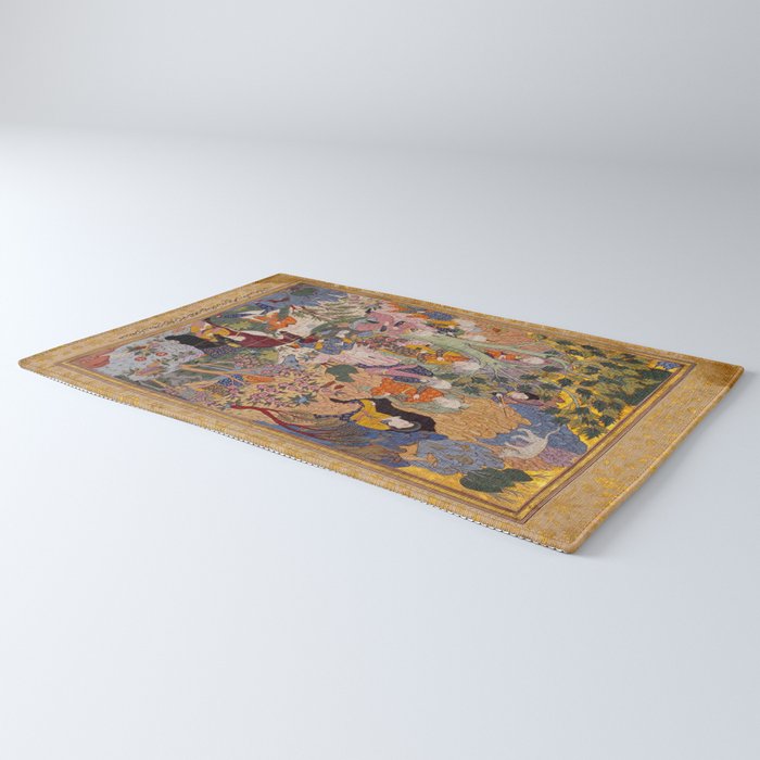 Alexander asking a dervish for knowledge that will enable him to win a battle Antique Islamic Art  Rug Gallery Image 3