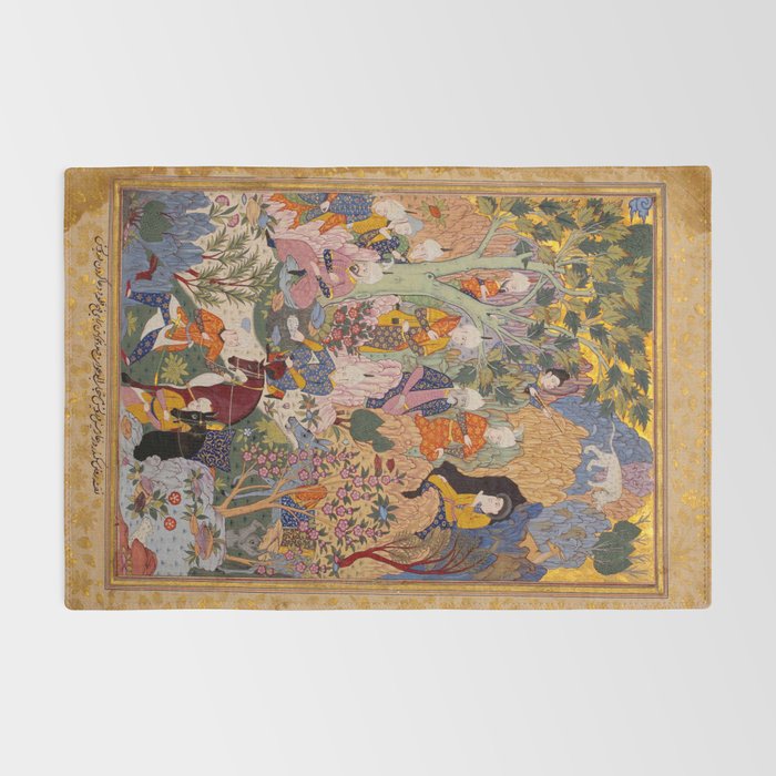 Alexander asking a dervish for knowledge that will enable him to win a battle Antique Islamic Art  Rug Gallery Image 2