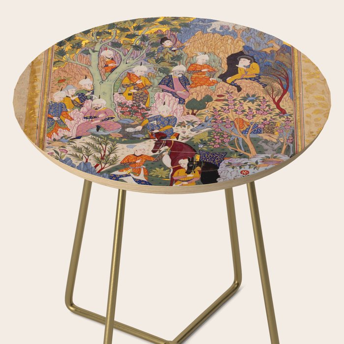 Alexander asking a dervish for knowledge that will enable him to win a battle Antique Islamic Art  Side Table Gallery Image 2
