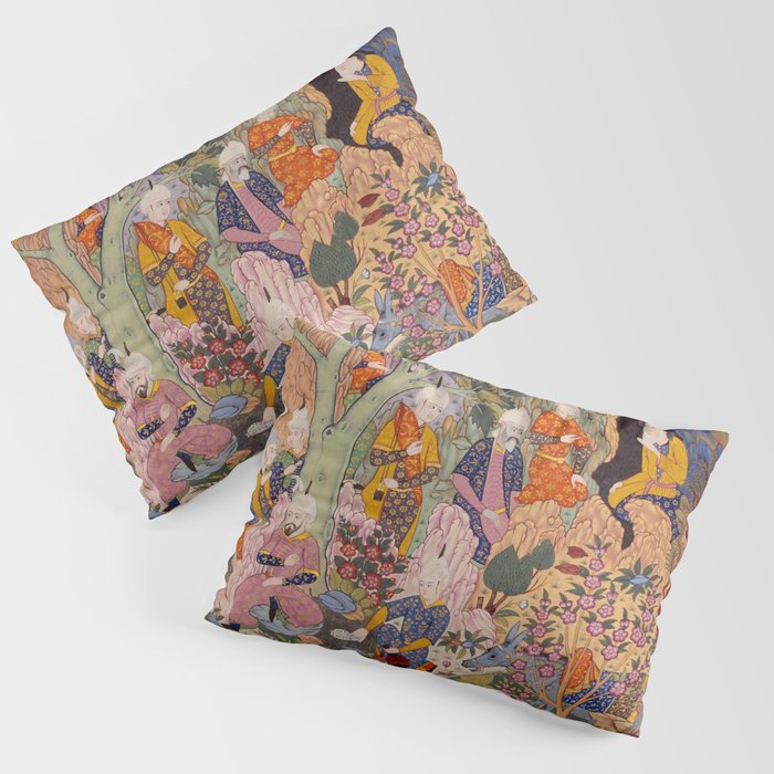 Alexander asking a dervish for knowledge that will enable him to win a battle Antique Islamic Art  Pillow Sham Gallery Image 3