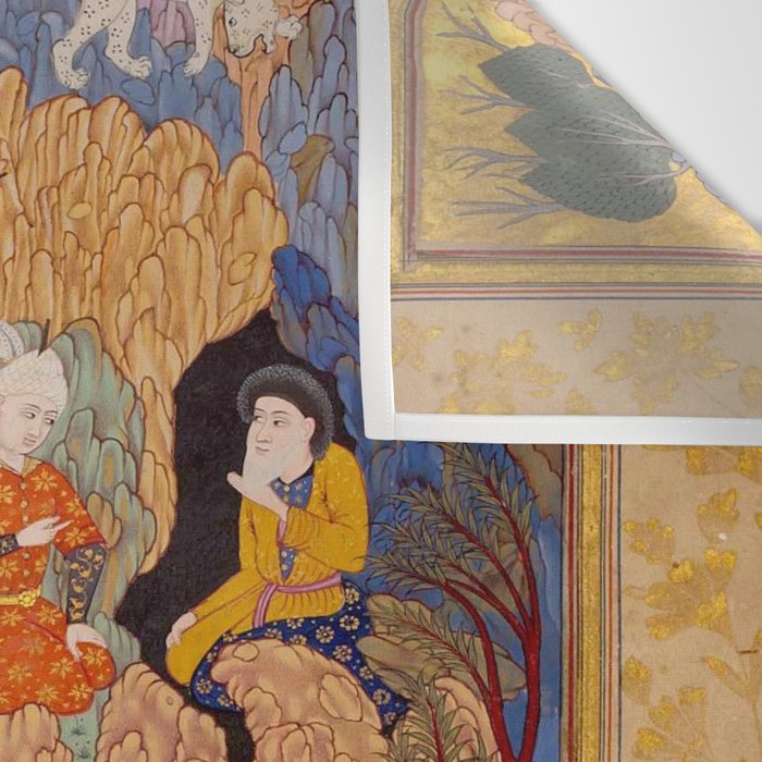 Alexander asking a dervish for knowledge that will enable him to win a battle Antique Islamic Art  Wall Tapestry Gallery Image 3