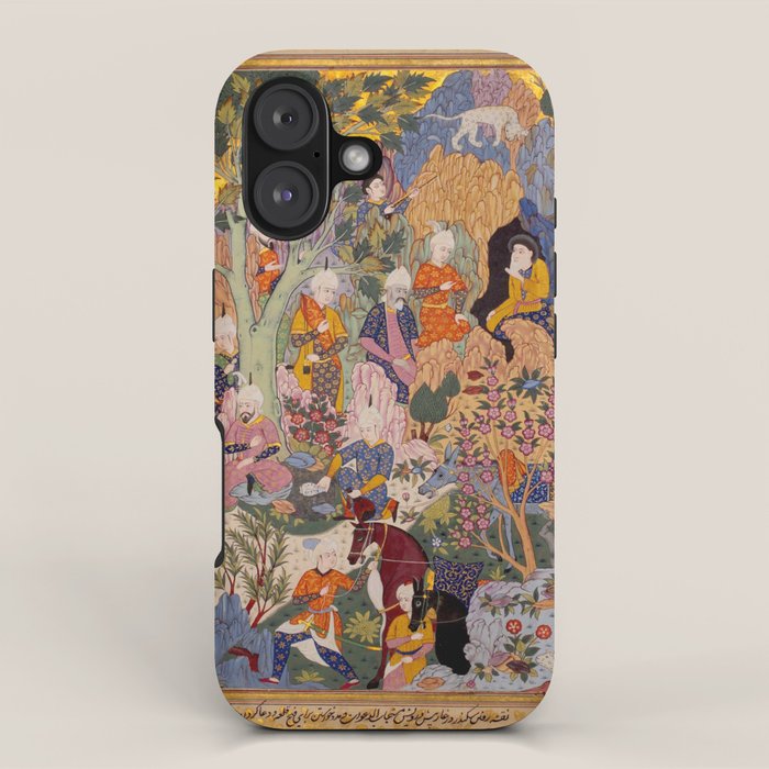 Alexander asking a dervish for knowledge that will enable him to win a battle Antique Islamic Art  iPhone Case Gallery Image 1