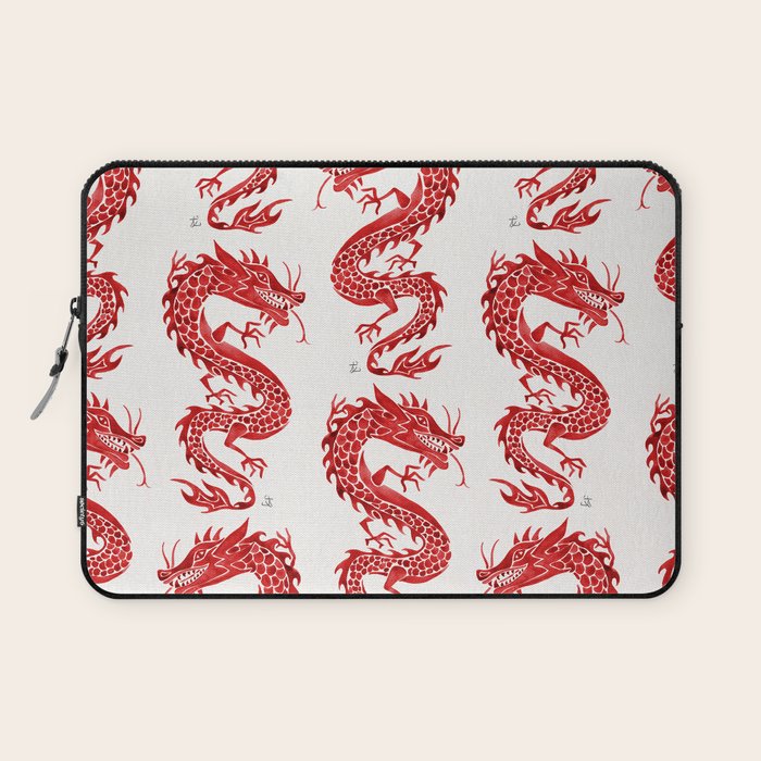 Chinese Dragon - Crimson Palette Laptop Sleeve Gallery Image 1