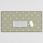 Sparkles Sage Green Desk Mat Gallery Image 1