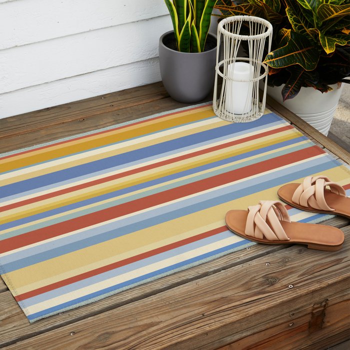 Classic Stripes VIII - 70s Summer Outdoor Rug Gallery Image 2