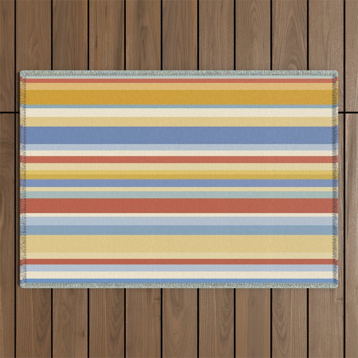 Classic Stripes VIII - 70s Summer Outdoor Rug Gallery Image 1