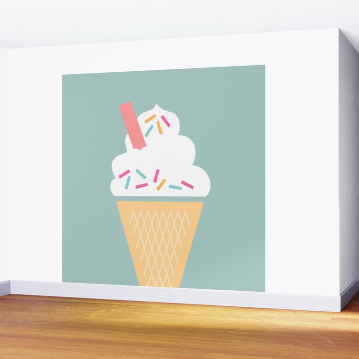Ice Cream (Mint) Wall Mural Gallery Image 2