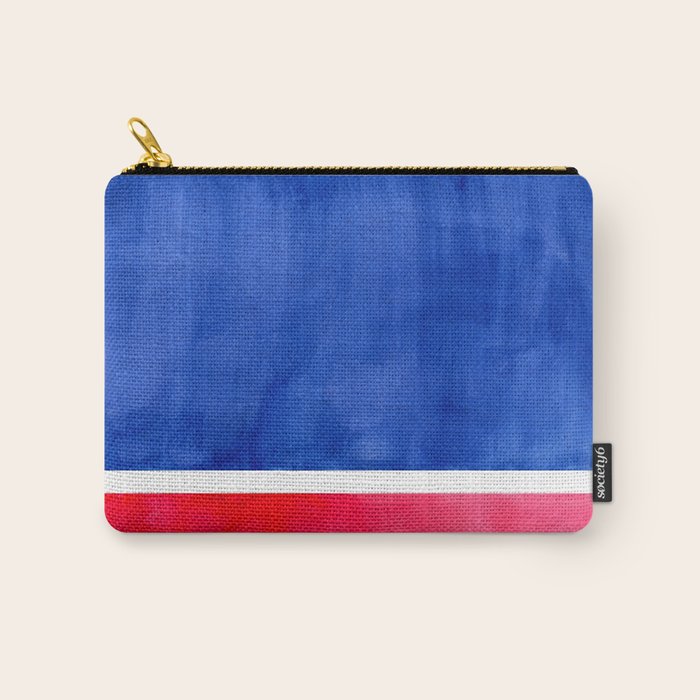 Rothko Abstract Mid Century Modern Minimalist Colorful Simple Nautical Red Blue Carry All Pouch Gallery Image 1