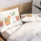 Classic Cocktails  - 1960s Watercolor Lineup Pillow Sham Gallery Image 2