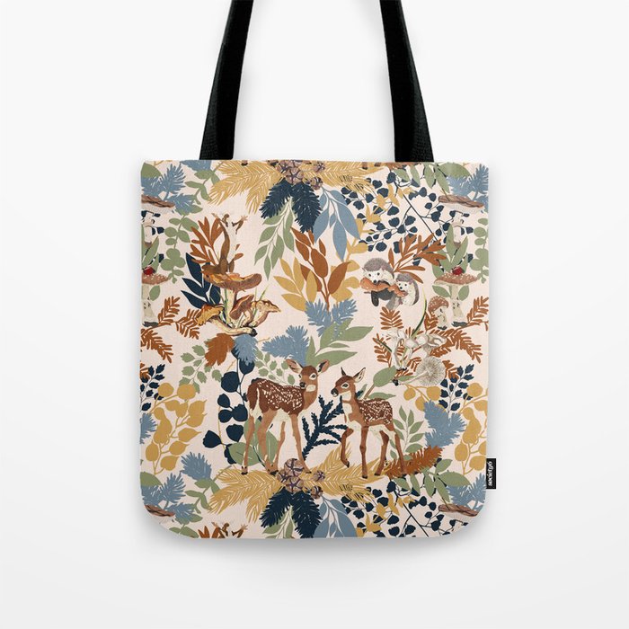 Colorful Forest Animals A Tote Bag Gallery Image 1
