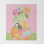 Colourful Garden Throw Blanket Gallery Image 2