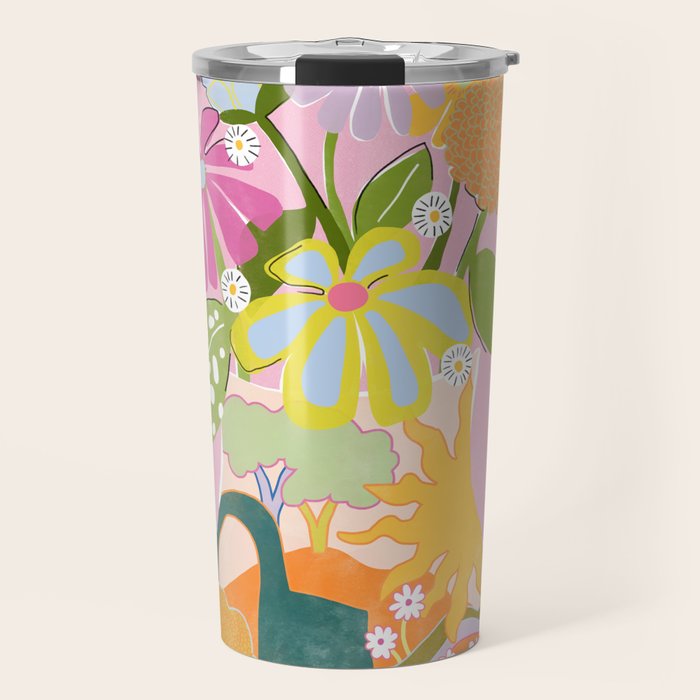 Colourful Garden Travel Mug Gallery Image 1