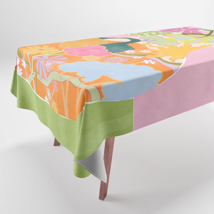 Colourful Garden Tablecloth Gallery Image 1