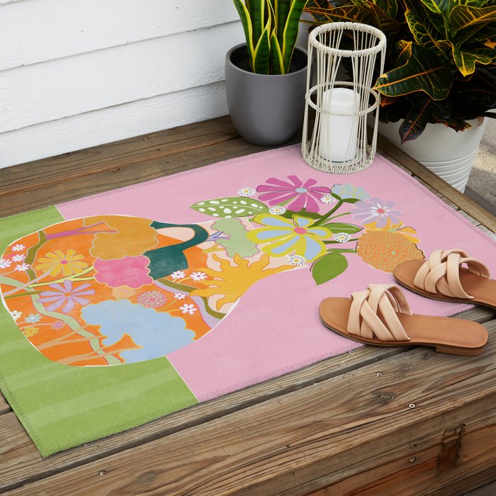 Colourful Garden Outdoor Rug Gallery Image 2