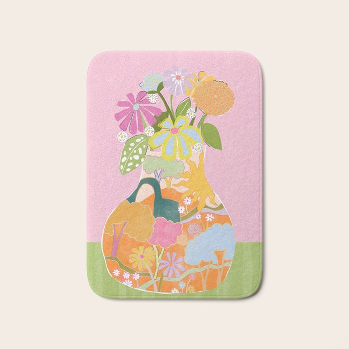 Colourful Garden Bath Mat Gallery Image 1
