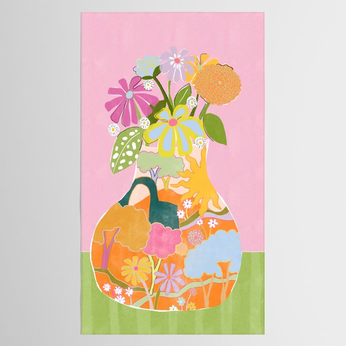 Colourful Garden Tablecloth Gallery Image 2