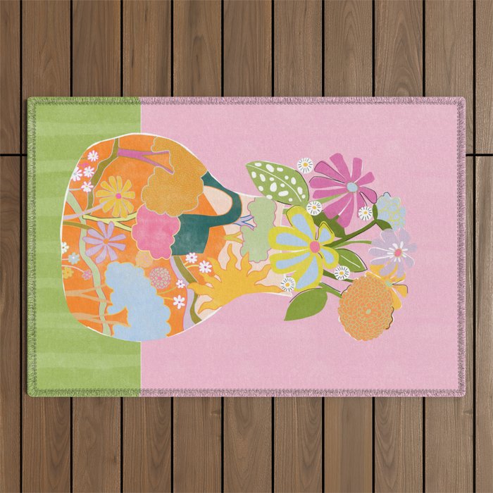 Colourful Garden Outdoor Rug Gallery Image 1
