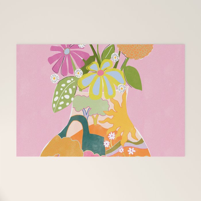 Colourful Garden Welcome Mat Gallery Image 1