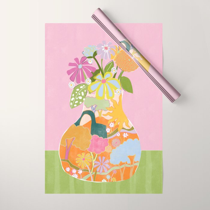 Colourful Garden Wrapping Paper Gallery Image 1