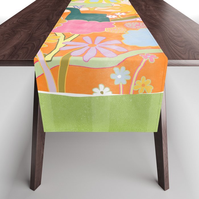 Colourful Garden Table Runner Gallery Image 1