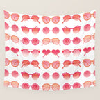 Sunglasses Collection - Pink OmbrÃ© Palette Wall Tapestry Gallery Image 4