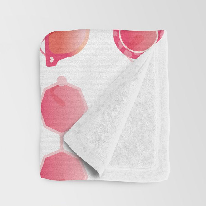 Sunglasses Collection - Pink OmbrÃ© Palette Throw Blanket Gallery Image 3