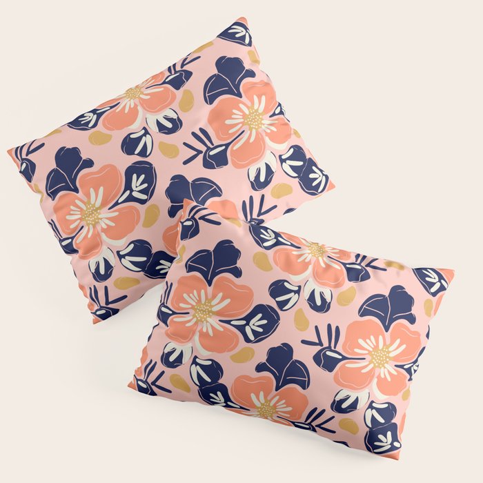Vintage floral nature art pattern Pillow Sham Gallery Image 1