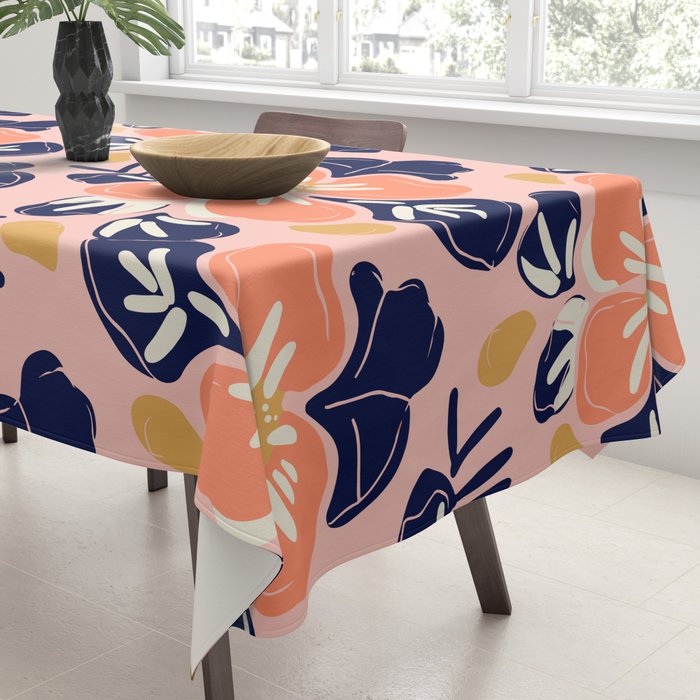 Vintage floral nature art pattern Tablecloth Gallery Image 3