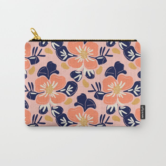Vintage floral nature art pattern Carry All Pouch Gallery Image 1