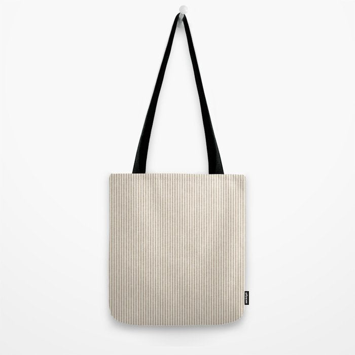 linen textured stripes - sand Tote Bag Gallery Image 2
