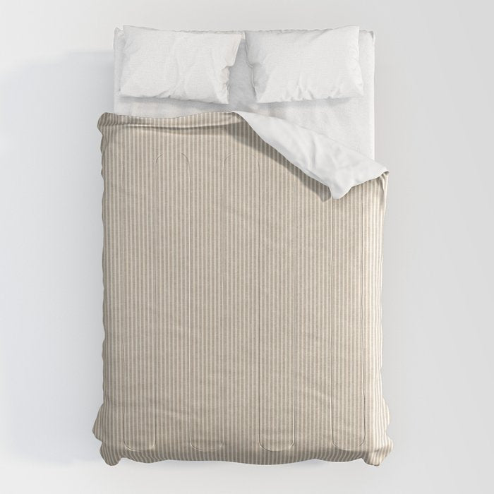 linen textured stripes - sand Comforter Gallery Image 6