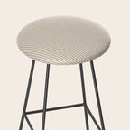 linen textured stripes - sand Stool Gallery Image 2