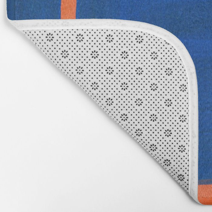 Colourful Field Orange And Blue Bath Mat Gallery Image 2