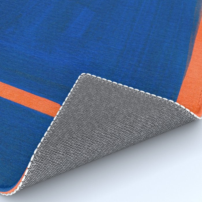 Colourful Field Orange And Blue Rug Gallery Image 4