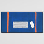 Colourful Field Orange And Blue Desk Mat Gallery Image 1