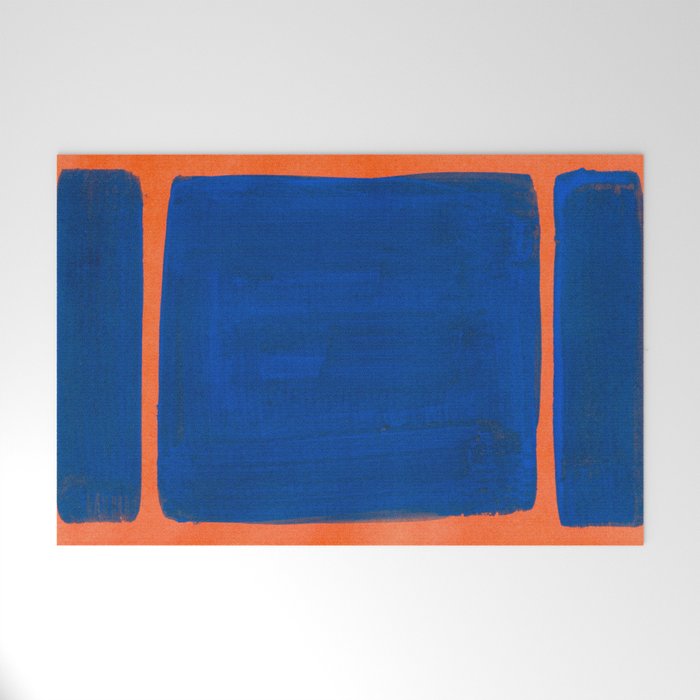 Colourful Field Orange And Blue Welcome Mat Gallery Image 1