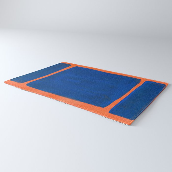 Colourful Field Orange And Blue Rug Gallery Image 3