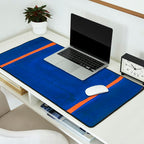 Colourful Field Orange And Blue Desk Mat Gallery Image 2