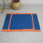 Colourful Field Orange And Blue Rug Gallery Image 1