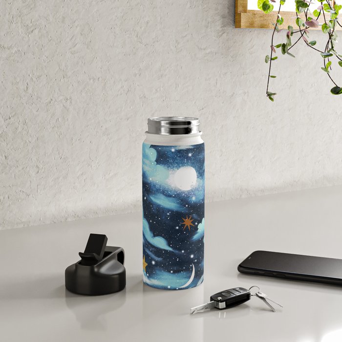 Moonlit Cloud Fantasy A Water Bottle Gallery Image 4