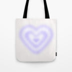 Retro psychedelic love heart blur gradient art Tote Bag Gallery Image 1