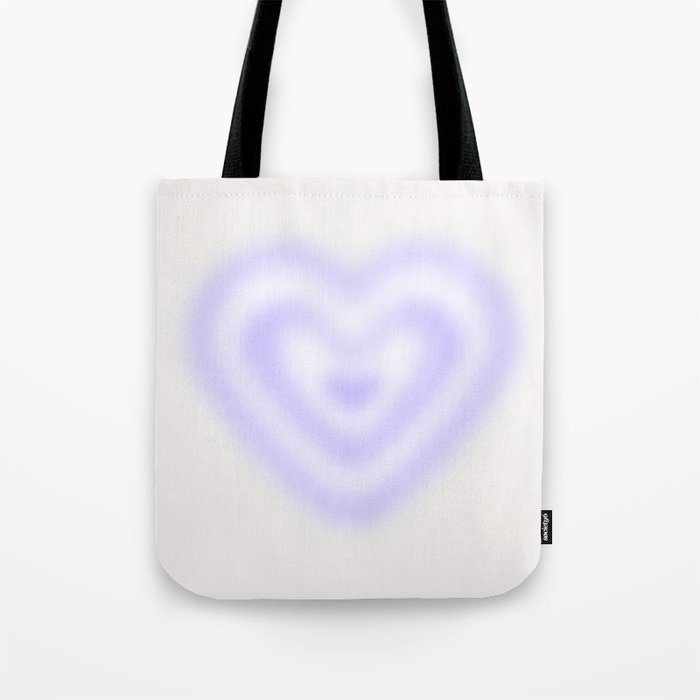 Retro psychedelic love heart blur gradient art Tote Bag Gallery Image 1