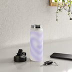 Retro psychedelic love heart blur gradient art Water Bottle Gallery Image 4