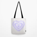 Retro psychedelic love heart blur gradient art Tote Bag Gallery Image 2