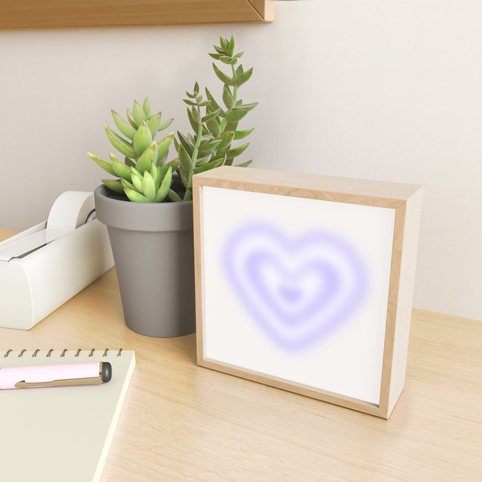 Retro psychedelic love heart blur gradient art Mini Art Print Gallery Image 2