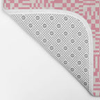 Checkered Pink Matrix Bath Mat Gallery Image 2